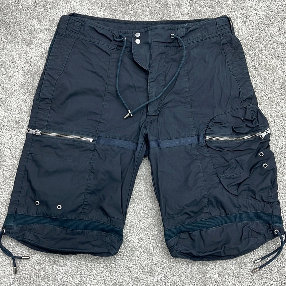 Men's Black Utility Cargo Shorts - Unbranded